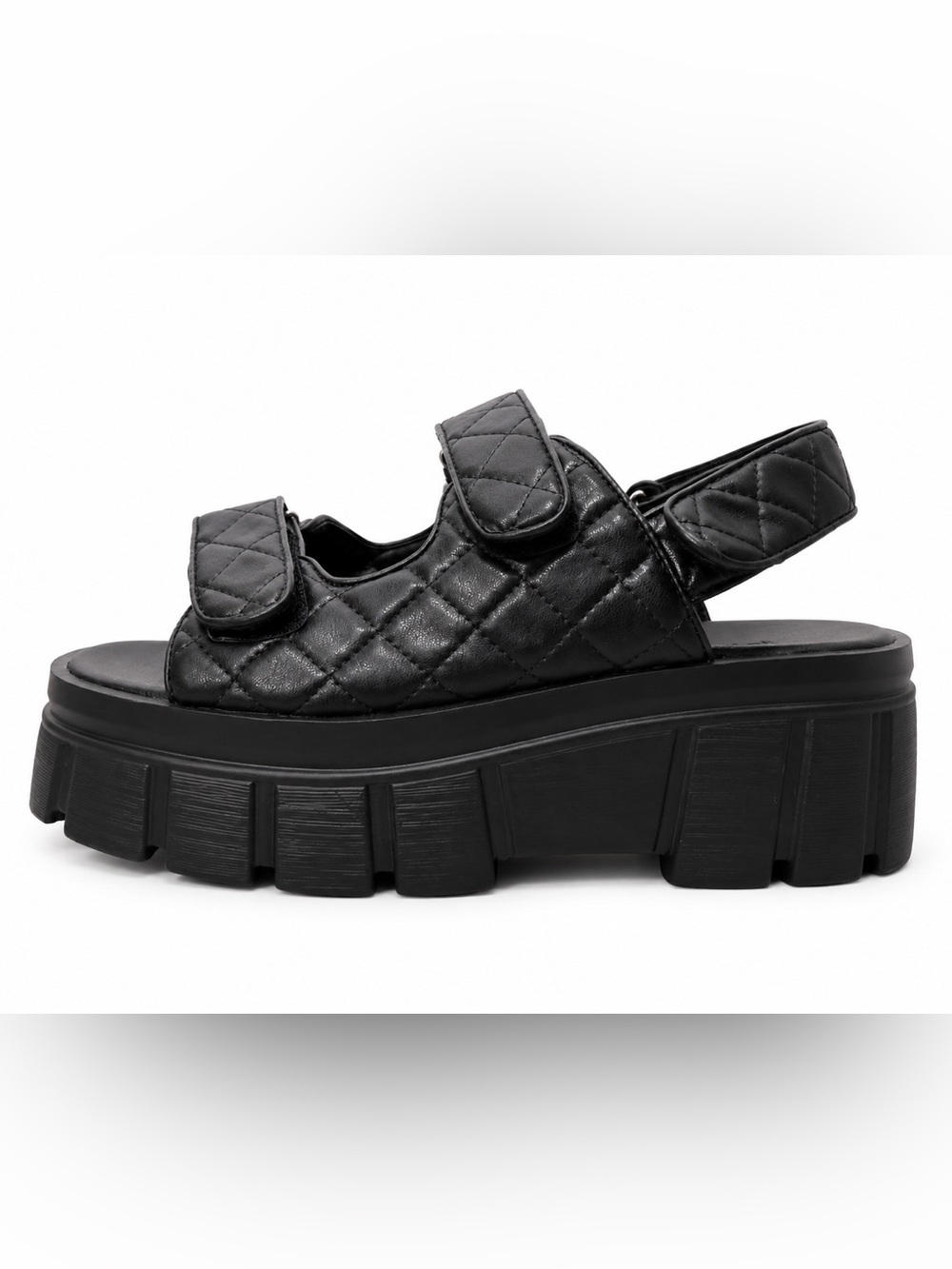 PrettyLittleThing Quilted Platform Sandal